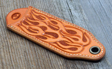 Load image into Gallery viewer, Hand Carved Leather Cast Iron Handle Covers